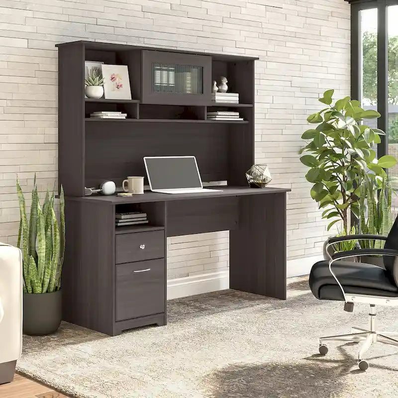 Secretária de computador de 60W com estante superior