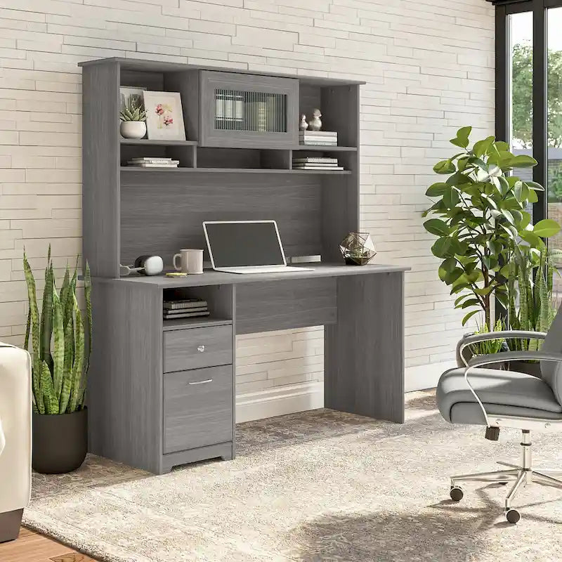 Secretária de computador de 60W com estante superior