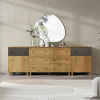 3-in-1 Dresser Chests with 8 Drawers and 2 Doors for Bedroom