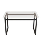 Mesa de jantar retangular de vidro para 4 a 6 pessoas