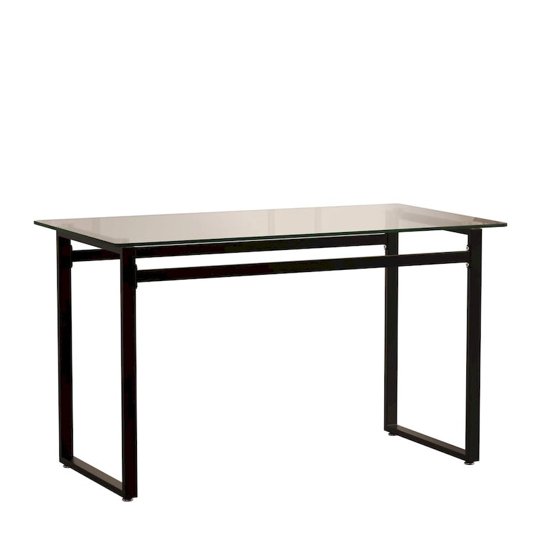 Mesa de jantar retangular de vidro para 4 a 6 pessoas