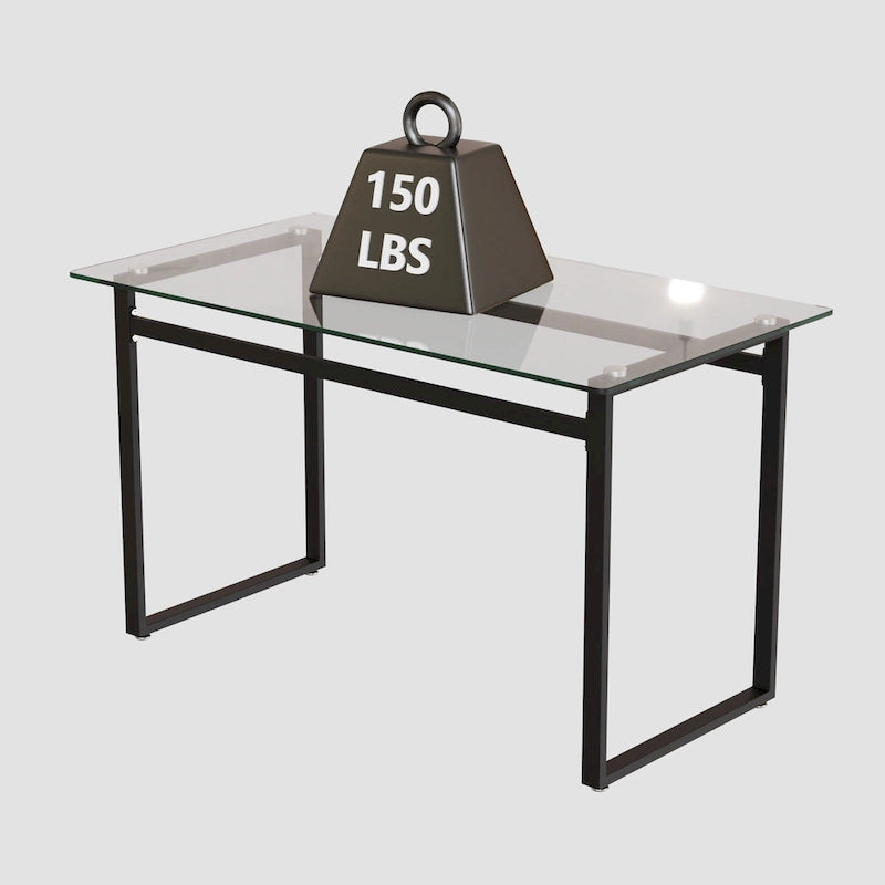 Mesa de jantar retangular de vidro para 4 a 6 pessoas