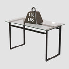 Mesa de jantar retangular de vidro para 4 a 6 pessoas