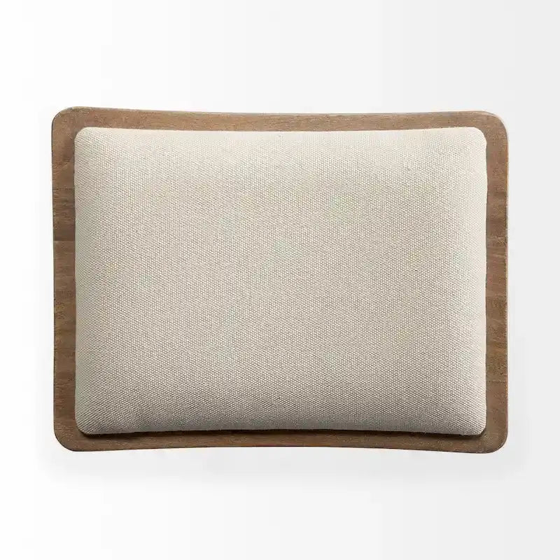 Cream Fabric Saddle Counter & Bar Stool with Gold Metal Frame