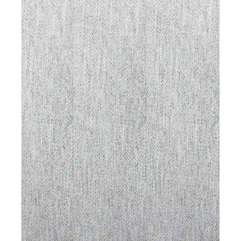 Stuhl mit Stäben und Stoffbezug sowie weißem Gestell