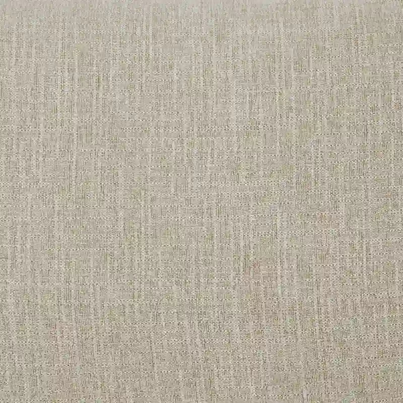 Stuhl mit Stäben und Stoffbezug sowie weißem Gestell