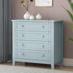 4/6 Drawer Dresser with Solid Wood Frame and Retro Design
