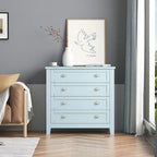 4/6 Drawer Dresser with Solid Wood Frame and Retro Design