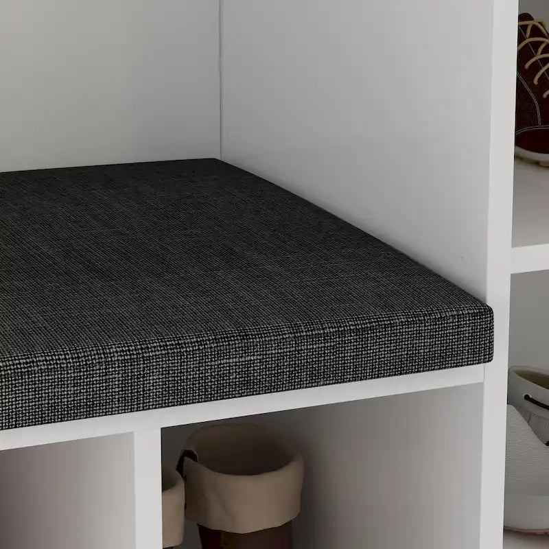 Hall Tree Bench with Coat Rack and Storage Baskets
