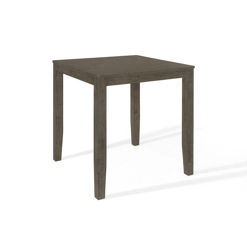 Mesa de jantar quadrada à altura de bancada - cinzenta