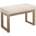 Upholstered Square Ottoman, Beige
