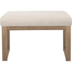 Upholstered Square Ottoman, Beige