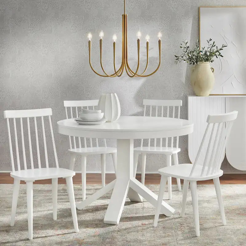 Round Dining Table with Pedestal Base
