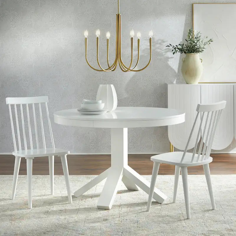Round Dining Table with Pedestal Base