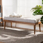 Gepolsterte Sitzbank für den Eingangsbereich im Mid-Century-Stil
