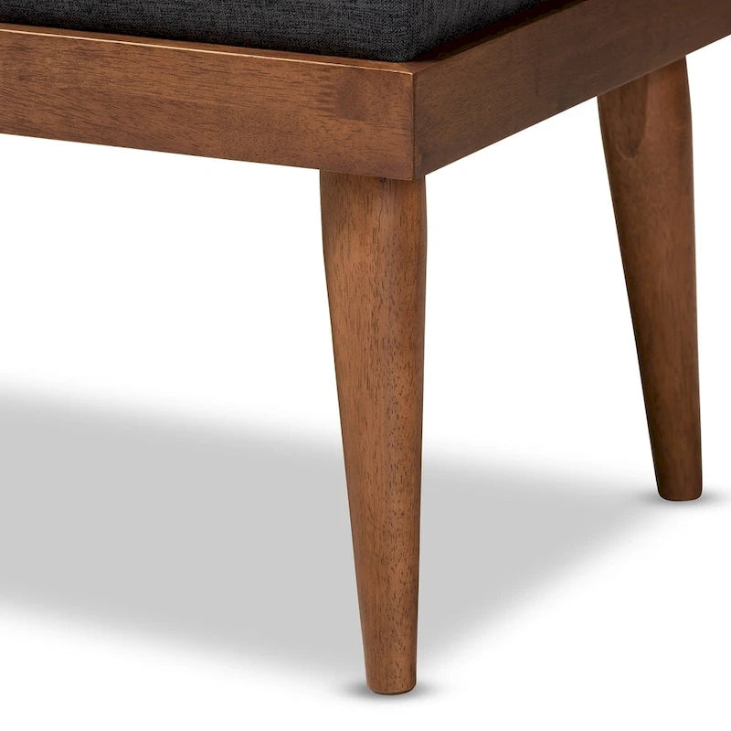 Gepolsterte Sitzbank für den Eingangsbereich im Mid-Century-Stil