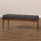 Gepolsterte Sitzbank für den Eingangsbereich im Mid-Century-Stil