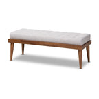 Gepolsterte Sitzbank für den Eingangsbereich im Mid-Century-Stil