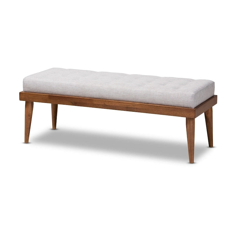Gepolsterte Sitzbank für den Eingangsbereich im Mid-Century-Stil