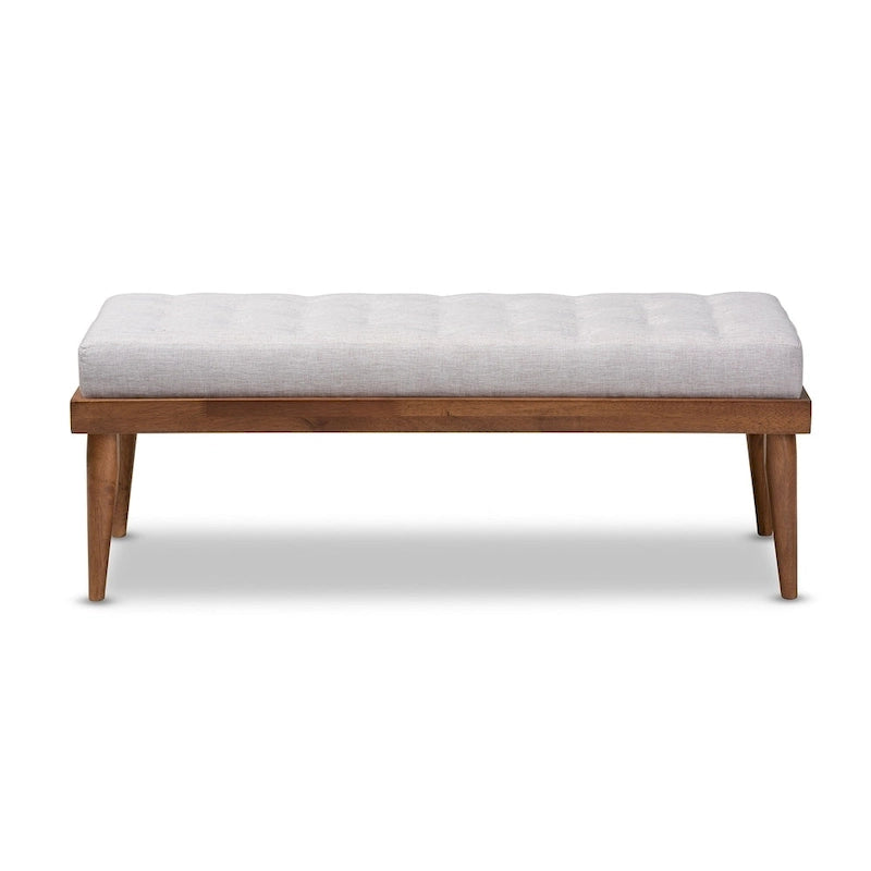 Gepolsterte Sitzbank für den Eingangsbereich im Mid-Century-Stil