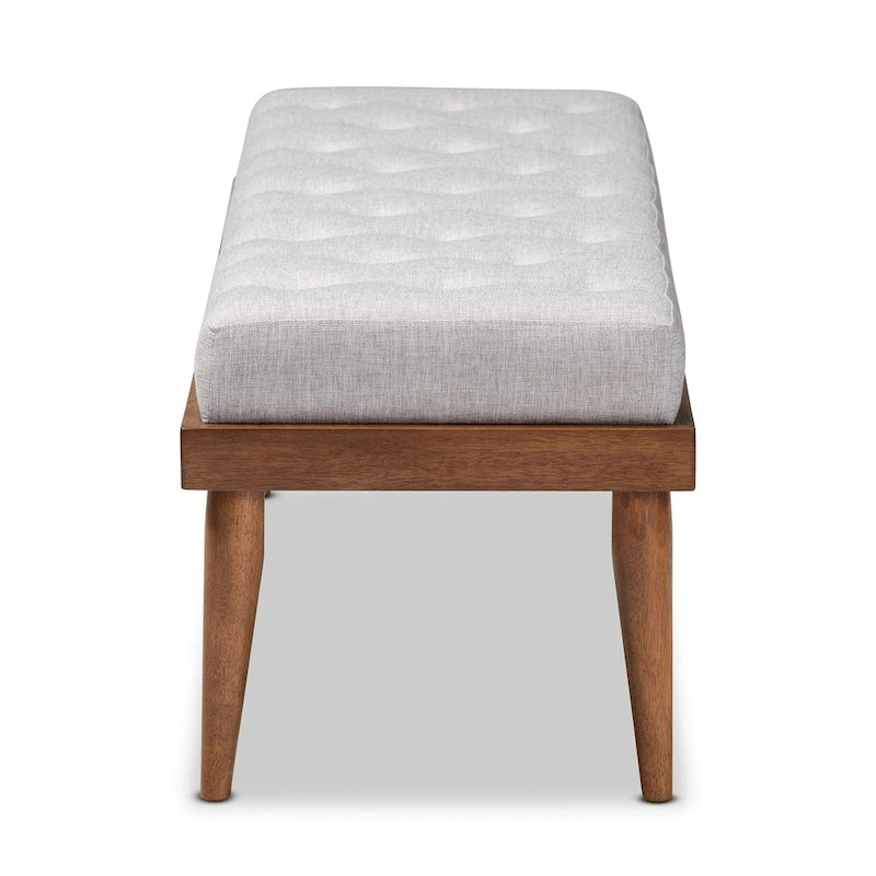 Gepolsterte Sitzbank für den Eingangsbereich im Mid-Century-Stil