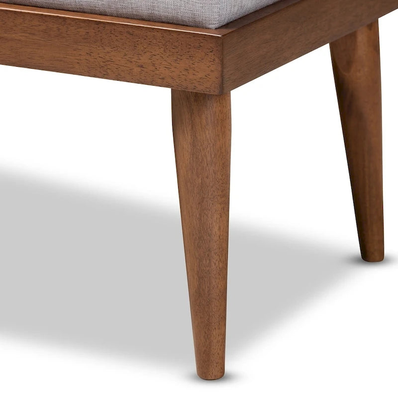 Gepolsterte Sitzbank für den Eingangsbereich im Mid-Century-Stil