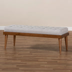 Gepolsterte Sitzbank für den Eingangsbereich im Mid-Century-Stil