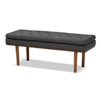 Gepolsterte Sitzbank im Mid-Century-Modern-Stil