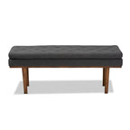 Gepolsterte Sitzbank im Mid-Century-Modern-Stil