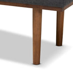 Gepolsterte Sitzbank im Mid-Century-Modern-Stil