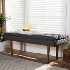 Gepolsterte Sitzbank im Mid-Century-Modern-Stil