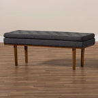 Gepolsterte Sitzbank im Mid-Century-Modern-Stil