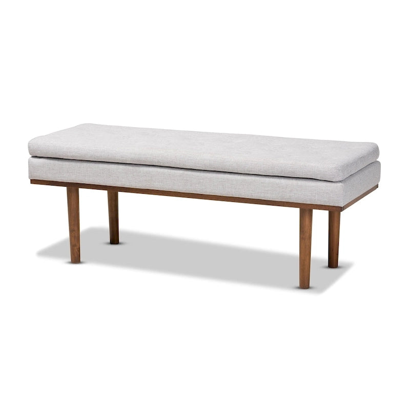 Gepolsterte Sitzbank im Mid-Century-Modern-Stil
