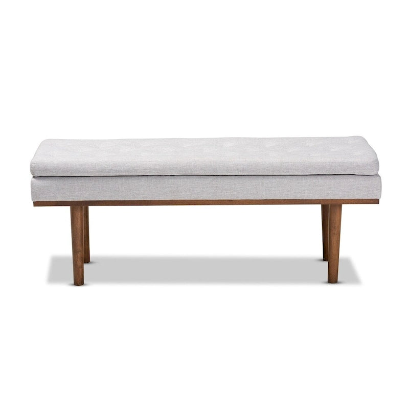 Gepolsterte Sitzbank im Mid-Century-Modern-Stil