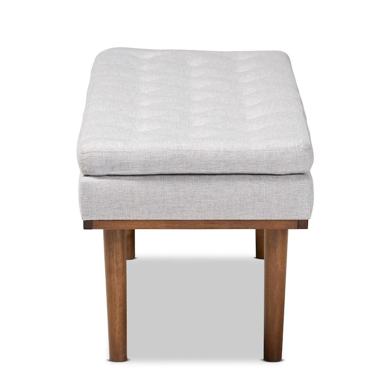 Gepolsterte Sitzbank im Mid-Century-Modern-Stil