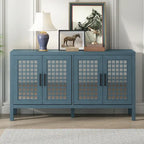 Credenza rétro con 4 ante, ampio spazio contenitore e ripiani regolabili
