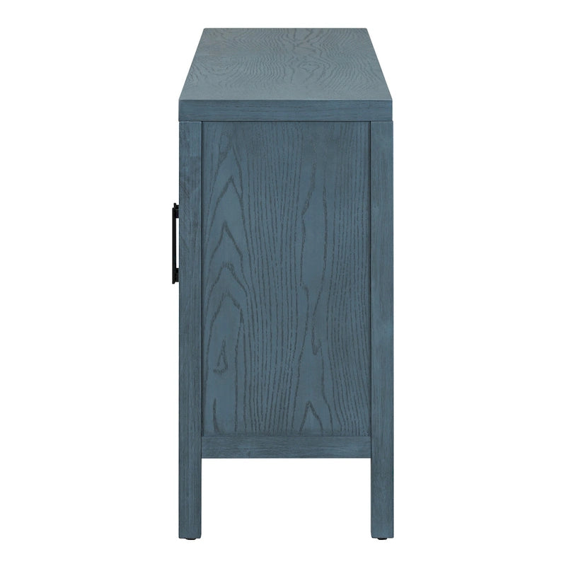 Credenza rétro con 4 ante, ampio spazio contenitore e ripiani regolabili