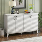 Credenza rétro con 4 ante, ampio spazio contenitore e ripiani regolabili