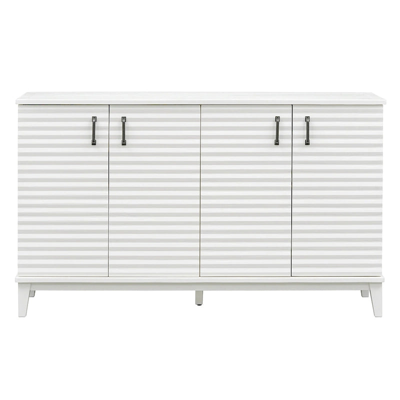 Credenza rétro con 4 ante, ampio spazio contenitore e ripiani regolabili