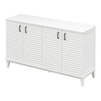 Credenza rétro con 4 ante, ampio spazio contenitore e ripiani regolabili