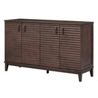 Credenza rétro con 4 ante, ampio spazio contenitore e ripiani regolabili