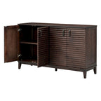Credenza rétro con 4 ante, ampio spazio contenitore e ripiani regolabili
