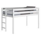 Letto singolo rialzato basso con scaletta terminale