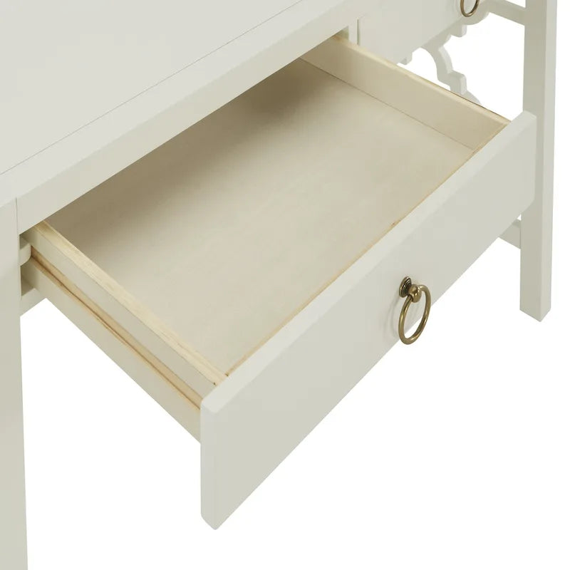 2-Drawer Writing Desk with Quatrefoil Detail