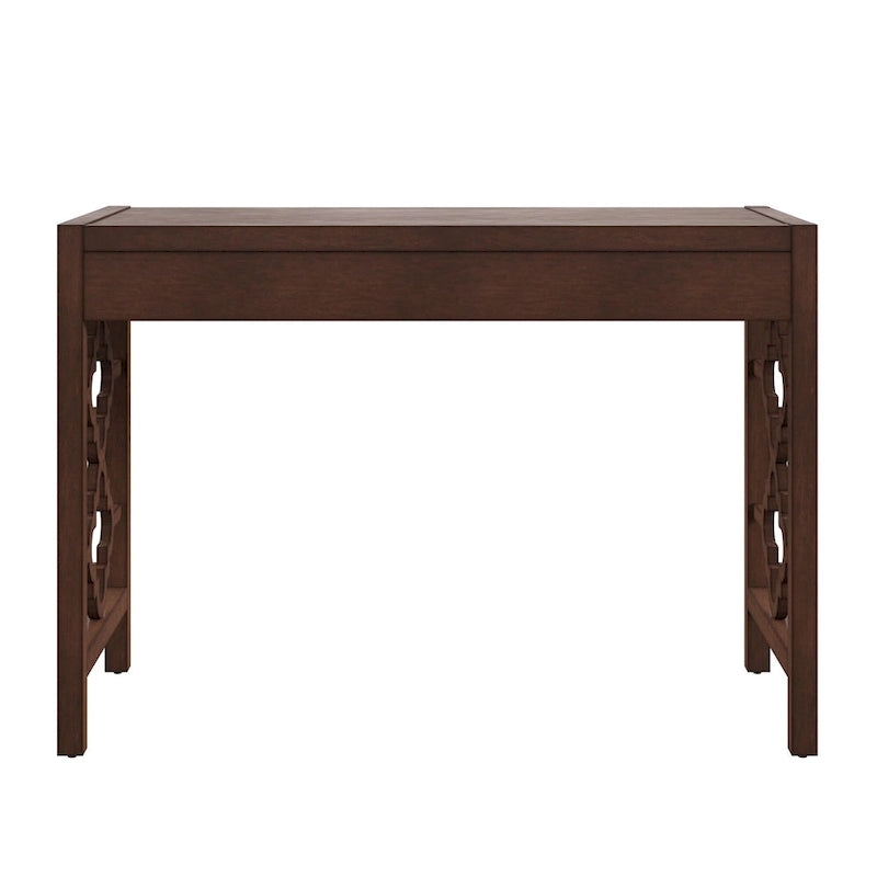 2-Drawer Writing Desk with Quatrefoil Detail