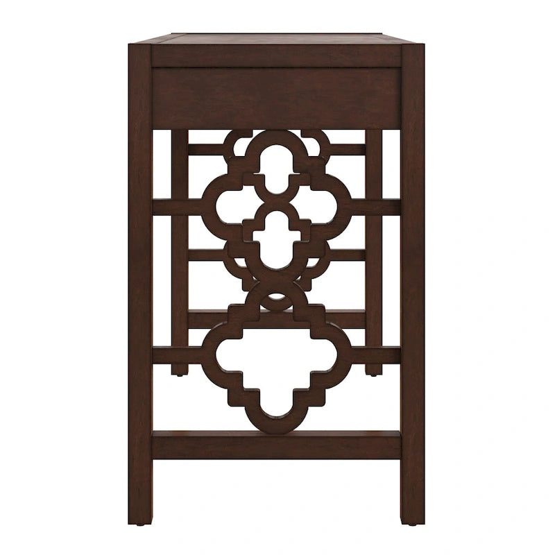 2-Drawer Writing Desk with Quatrefoil Detail