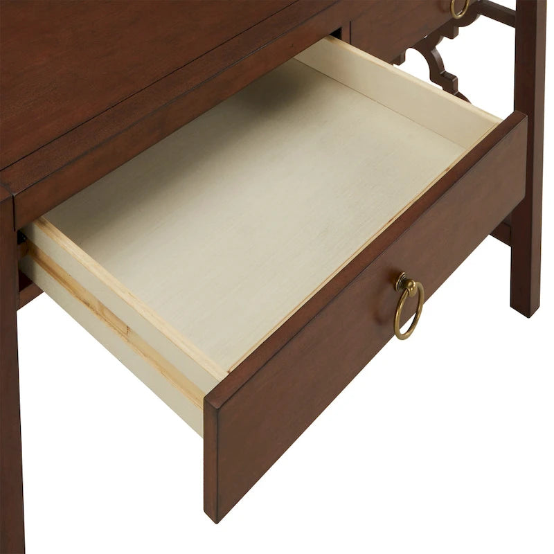 2-Drawer Writing Desk with Quatrefoil Detail