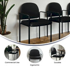 Stackable Steel Side Reception Chair with Arms