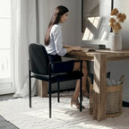 Stackable Steel Side Reception Chair with Arms