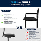 Stackable Steel Side Reception Chair with Arms